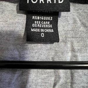 Torrid black and purple shirt